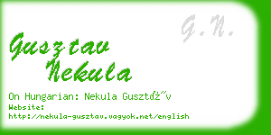 gusztav nekula business card